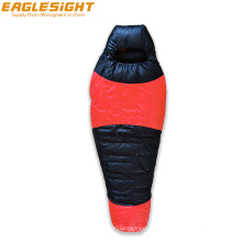 Water Repellent Grey Goose Down Sleeping Bag Filling 1000g Ripstop Nylon Winter Sleeping Bag Outdoor Camping in Cold Weather